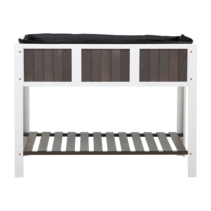 Drevený vyvýšený záhradný kvetináč s rozmermi 47' x 23' x 35' s priestranným priestorom na pestovanie, odkladacia polica a všestranné využitie Drevený vyvýšený záhradný kvetináč s rozmermi 47' x 23' x 35' s priestranným priestorom na pestovanie, odkladacia polica a všestranné využitie