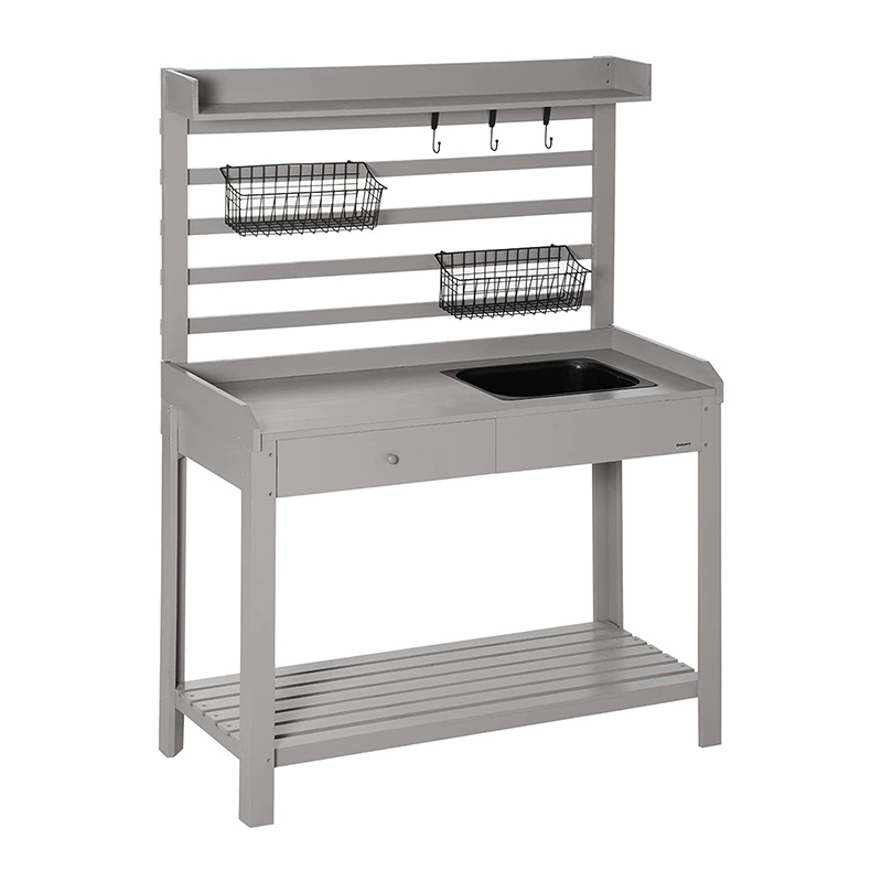 Zavárací stôl, záhradná pracovná stanica so sitom, odnímateľný drez a koše