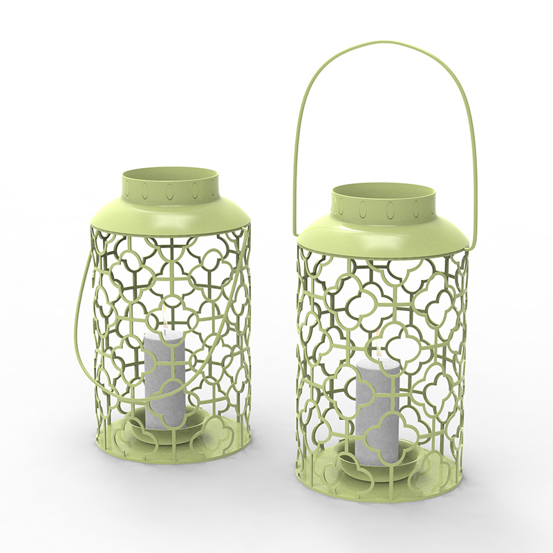 Kovová lampa so sviečkou na batérie – tradičná čierna, 17-palcová lampa