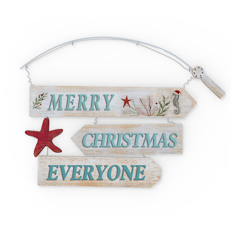 Nápis The Beach is My Happy Place - Dekor plážového domu - Drevený nápis