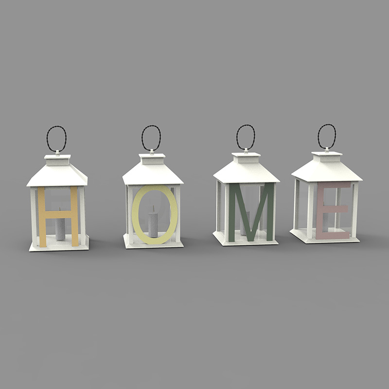 Kovová lampa so sviečkou na batérie – tradičná čierna, 17-palcová lampa