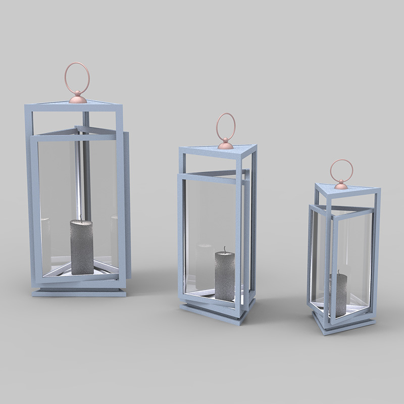 Kovová lampa so sviečkou na batérie – tradičná čierna, 17-palcová lampa