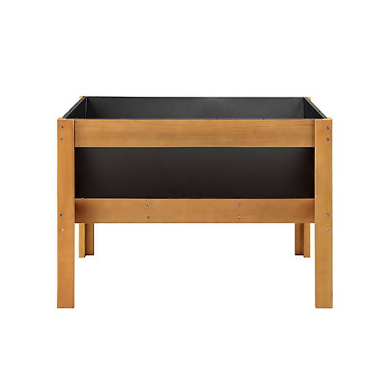 Drevený vyvýšený záhradný kvetináč s rozmermi 47' x 23' x 35' s priestranným priestorom na pestovanie, odkladacia polica a všestranné využitie