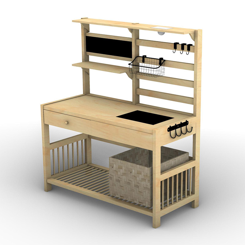 Zavárací stôl, záhradná pracovná stanica so sitom, odnímateľný drez a koše