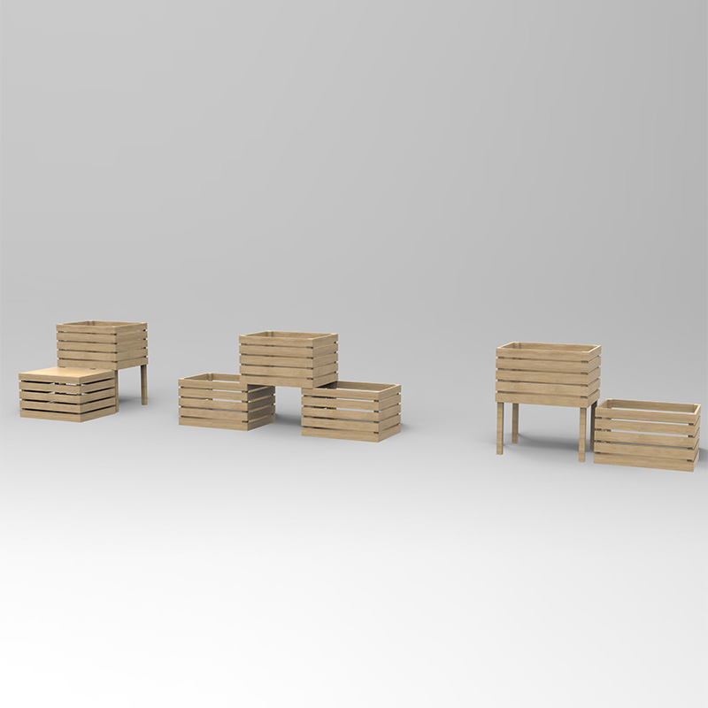 3-poschodový zvýšený záhradný záhon Voľne stojaci kvetináč na zeleninu, bylinky a kvety