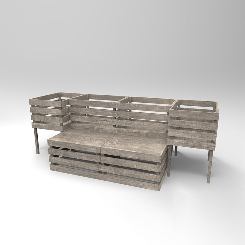 3-poschodový zvýšený záhradný záhon Voľne stojaci kvetináč na zeleninu, bylinky a kvety