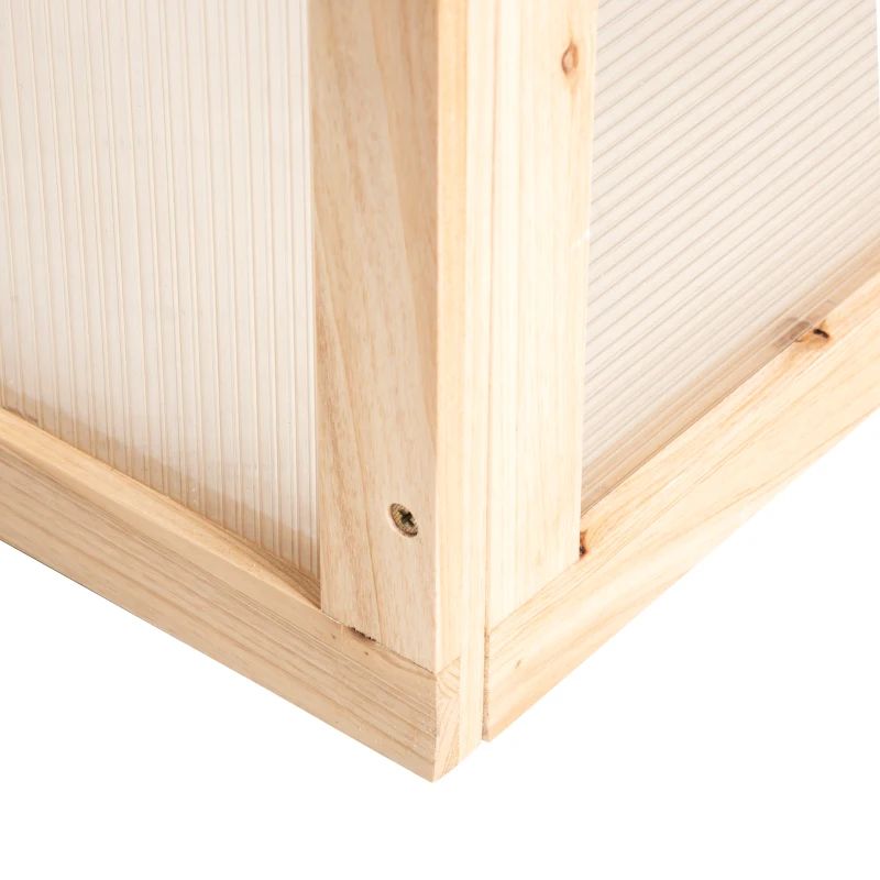 Súprava vyvýšených záhradných záhonov so skleníkom, drevený kvetináč so studeným rámom, prírodný