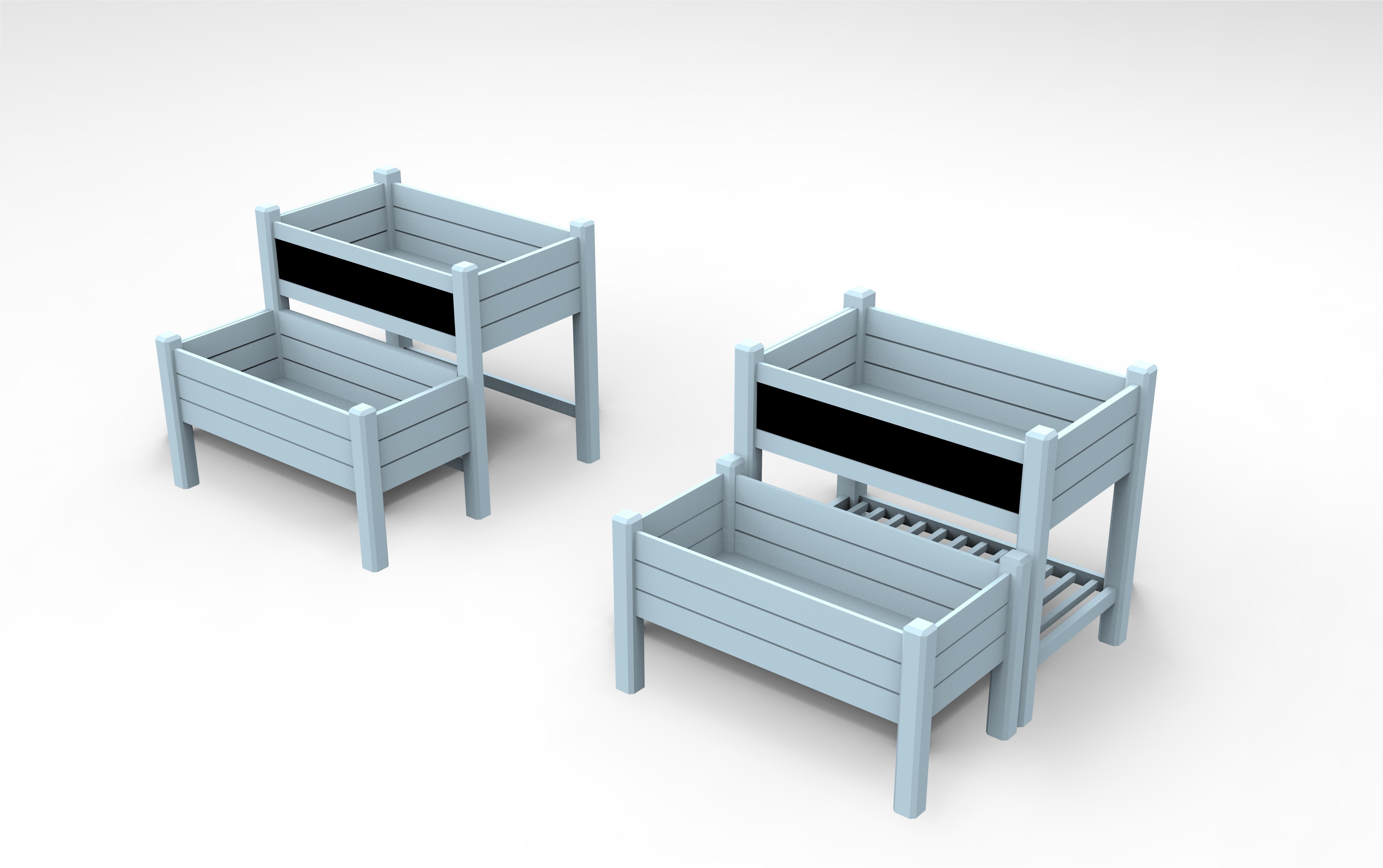 Detský záhradný kvetináč na vyvýšenú posteľ