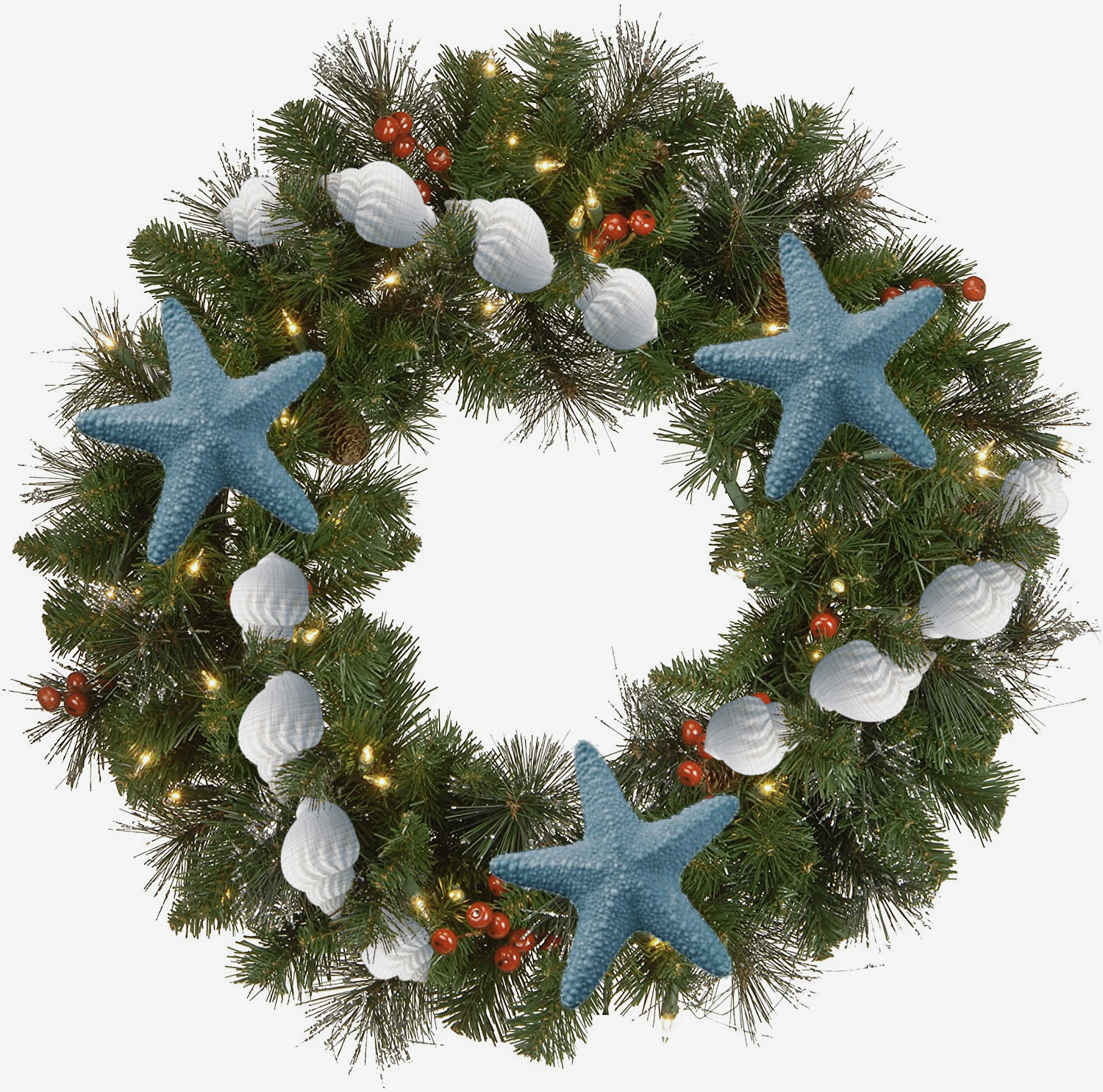 Výzdoba prímorskej svätyne Lixincrafts, výzdoba v morskom štýle, mušľový veniec