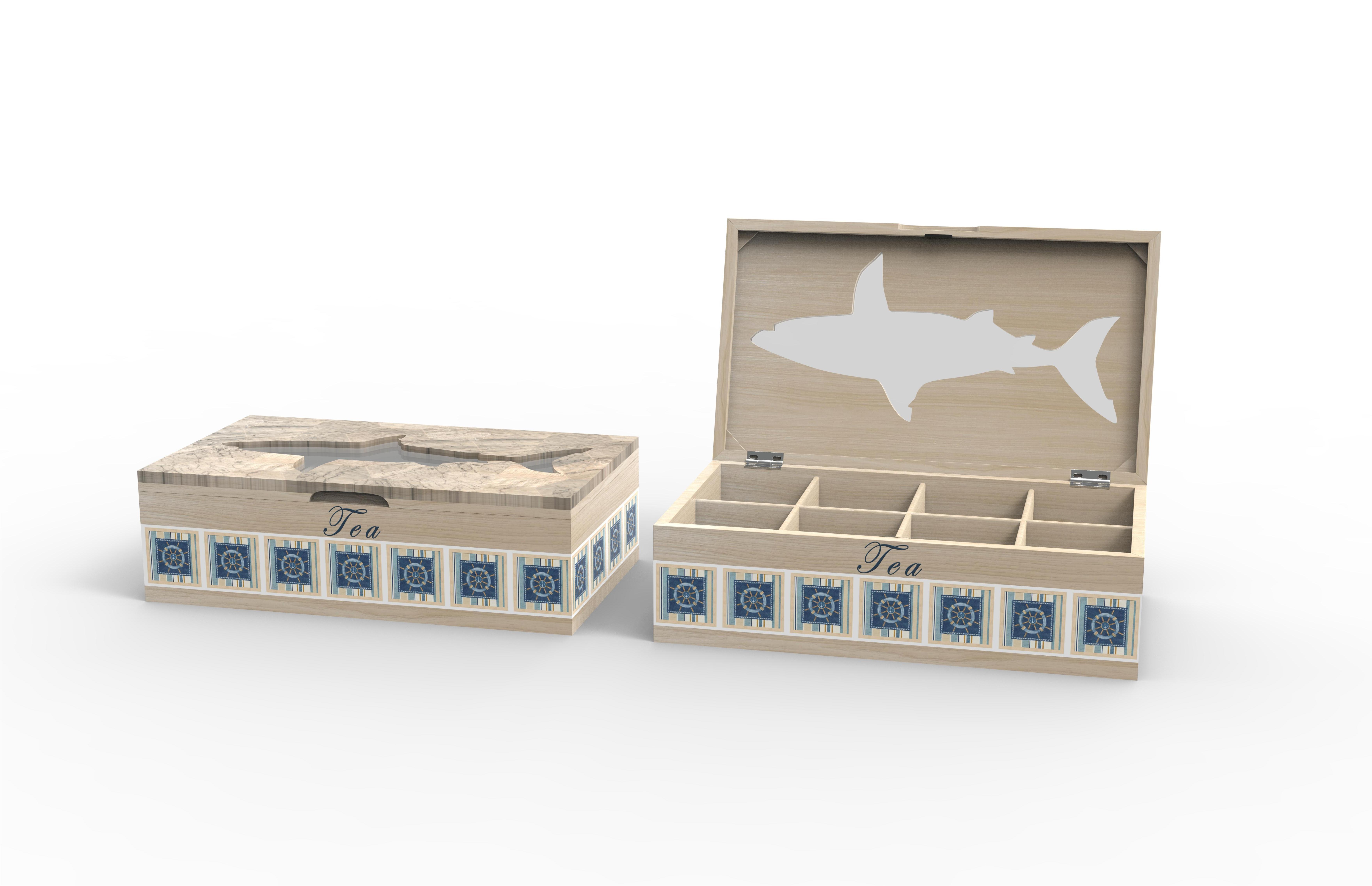 Výzdoba prímorskej svätyne Lixincrafts, výzdoba v morskom štýle, krabička na čaj